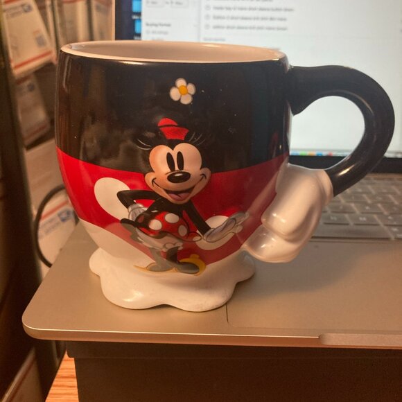Disney Other - Disney Parks Minnie Mouse Mug Ceramic Coffee Mug Cup Arm & Glove Handle 3D 16oz